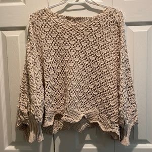 Cable knit poncho